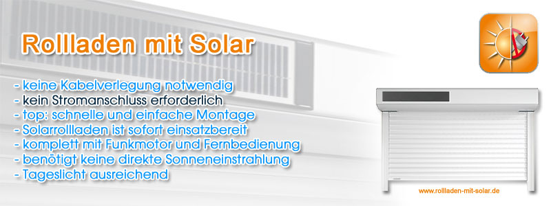 Elektrische Rollladen mit Solar